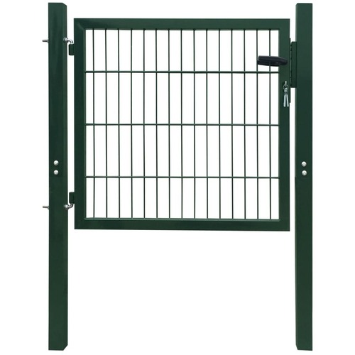 Fence Gate Steel Green 103x150 cm