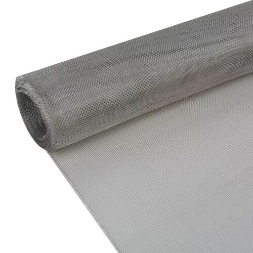 Mesh Screen Stainless Steel 100x1000 cm Silver