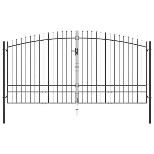 Double Door Fence Gate with Spear Top 400x248 cm