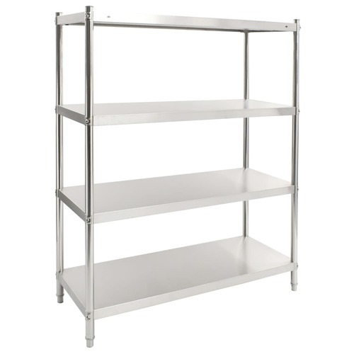 4-Tier Kitchen Shelf 120x50x155 cm Stainless Steel