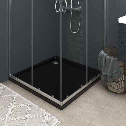 Square ABS Shower Base Tray Black 90x90 cm