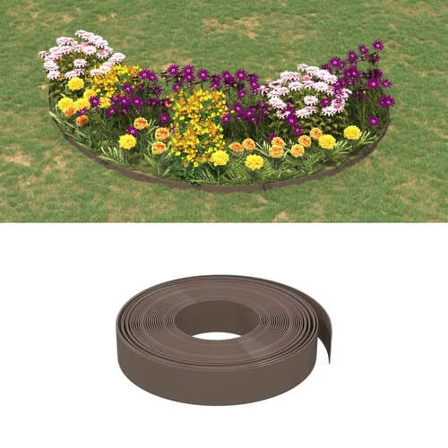 Garden Edging Brown 10 m 10 cm Polyethylene