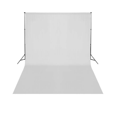Telescopic Background Support System + White Backdrop 3x5 m