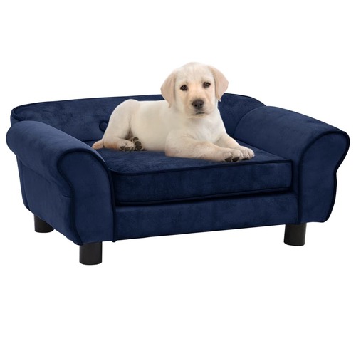 Dog Sofa Blue 72x45x30 cm Plush