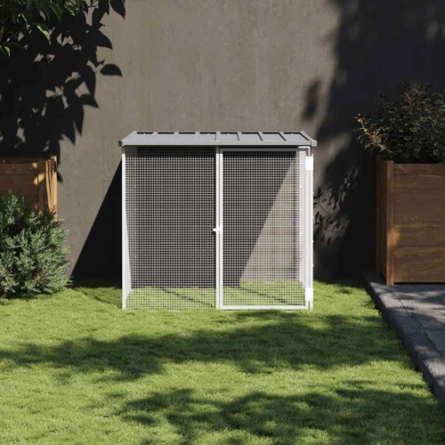 Chicken Cage with Roof Light Grey 103x98x90 cm Galvanised Steel