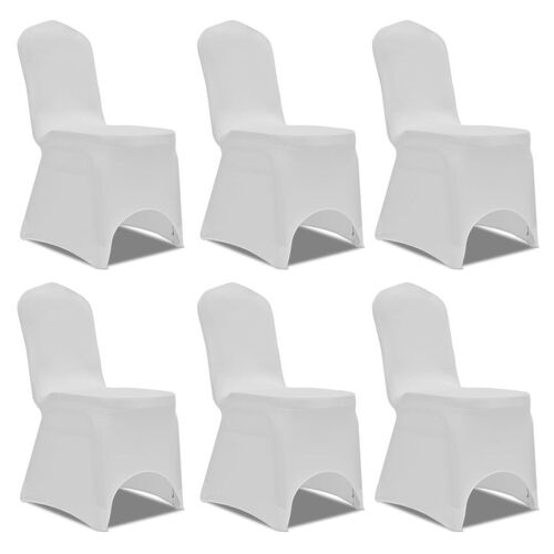 Chair Cover Stretch White 6 pcs