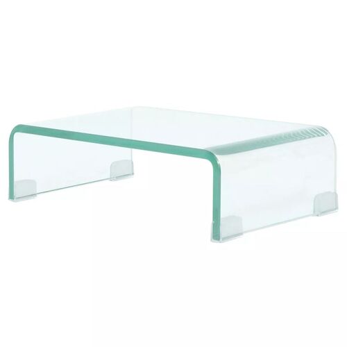 TV Stand/Monitor Riser Glass Clear 40x25x11 cm