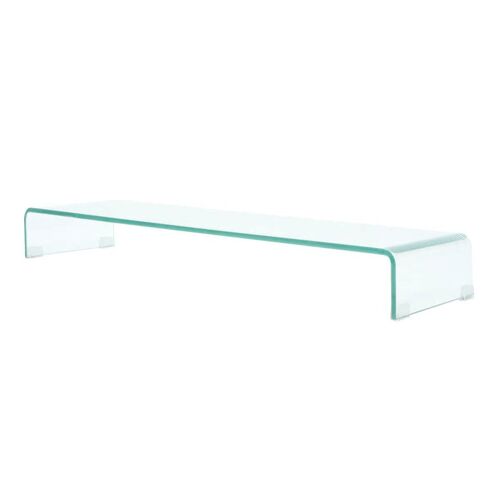 TV Stand/Monitor Riser Glass Clear 100x30x13 cm
