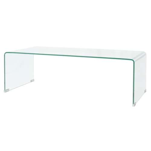 Coffee Table Tempered Glass 100x48x33 cm Clear