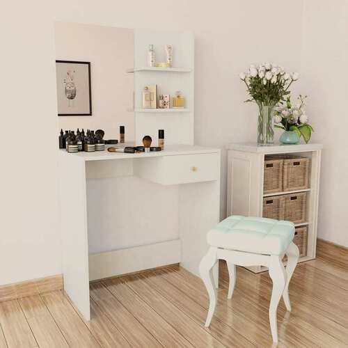 Dressing Table Chipboard 75x40x141 cm White