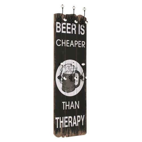 Wall-mounted Coat Rack with 6 Hooks 120x40 cm BEER CHEAPER