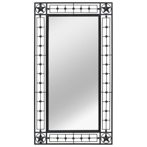 Wall Mirror Rectangular 60x110 cm Black