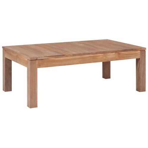 Coffee Table Solid Teak Wood with Natural Finish 110x60x40 cm