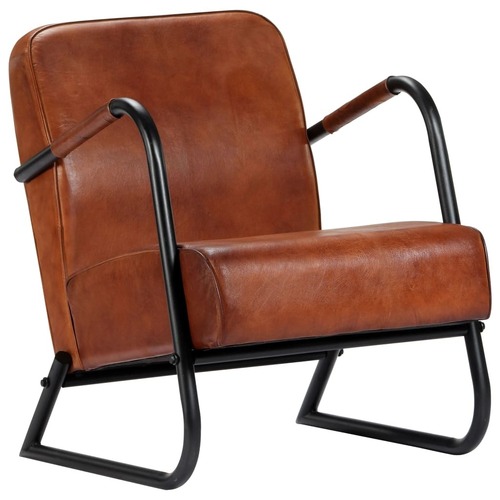 Relax Armchair Brown Real Leather