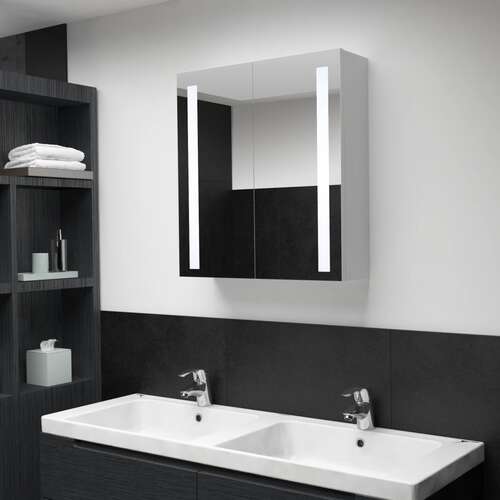 LED Bathroom Mirror Cabinet 60x14x62 cm