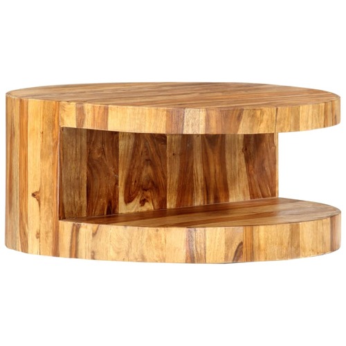 Round Coffee Table 65x30 cm Solid Sheesham Wood
