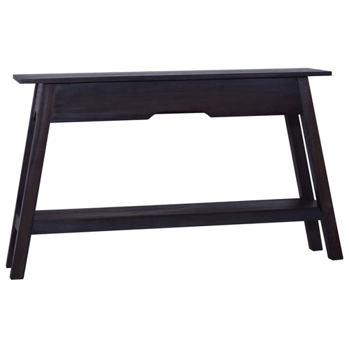 Console Table Black 120x30x75 cm Solid Mahogany Wood