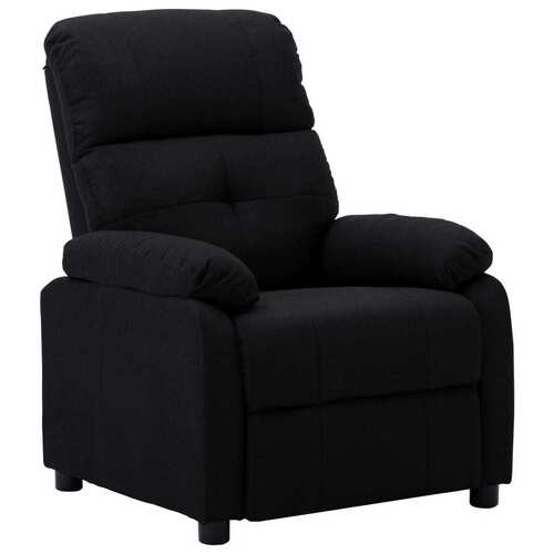 Recliner Chair Black Fabric
