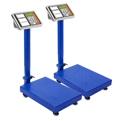 2X  300kg Electronic Digital Platform Scale Computing Shop Postal Weight Blue