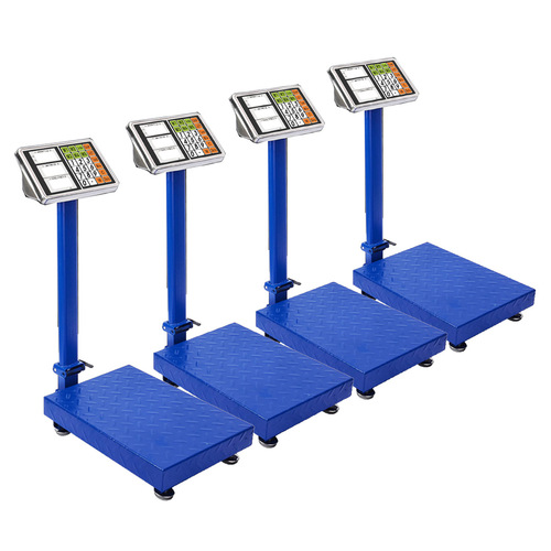 4X 300kg Electronic Digital Platform Scale Computing Shop Postal Weight Blue