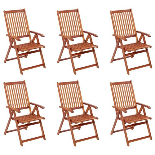 Folding Garden Chairs 6 pcs Solid Wood Acacia