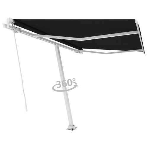 Freestanding Manual Retractable Awning 350x250 cm Anthracite