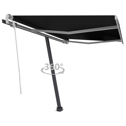 Freestanding Manual Retractable Awning 300x250 cm Anthracite