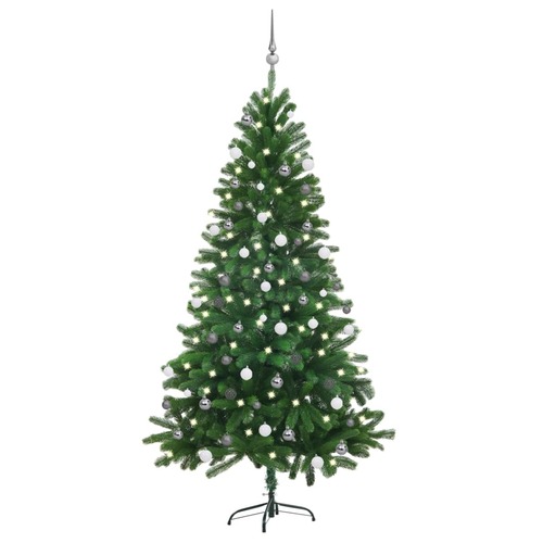 Artificial Christmas Tree with LEDs&Ball Set 180 cm Green