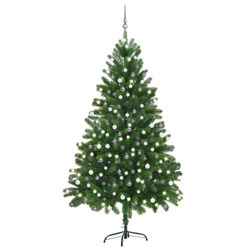 Artificial Christmas Tree with LEDs&Ball Set 210 cm Green