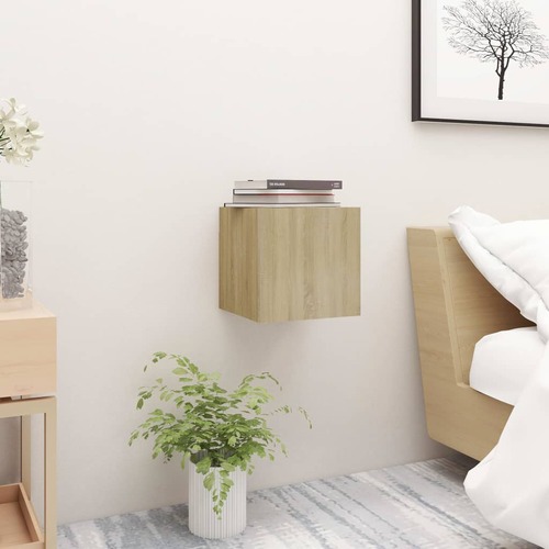 Bedside Cabinet Sonoma Oak 30.5x30x30 cm Chipboard