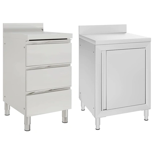 Commercial Kitchen Cabinets 2 pcs Stainless Steel