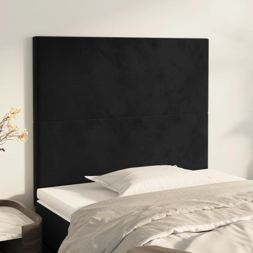 Headboards 2 pcs Black 100 cm Velvet