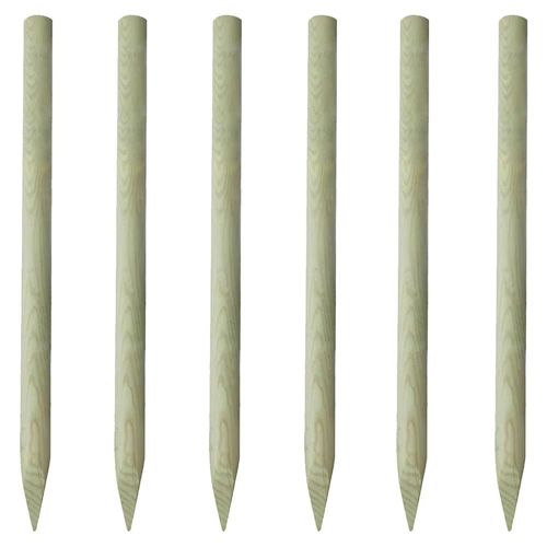 Fence Posts 6 pcs Wood 150 cm