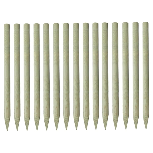 Pointed Fence Posts 15 pcs Impregnated Pinewood 4x150 cm