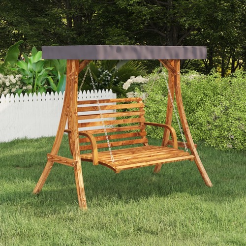 Swing Frame with Anthracite Roof Spruce Wood with Teak Finish