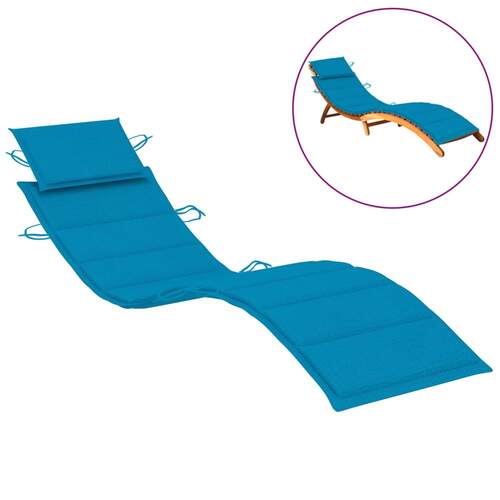 Sun Lounger Cushion Blue 186x58x4 cm