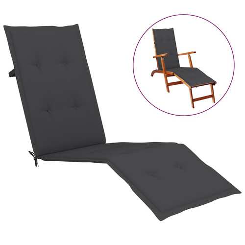 Deck Chair Cushion Anthracite (75+105)x50x4 cm