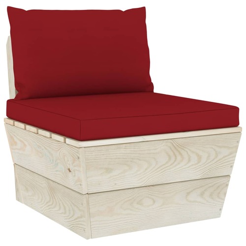 Pallet Sofa Cushions 2 pcs Wine Red Fabric