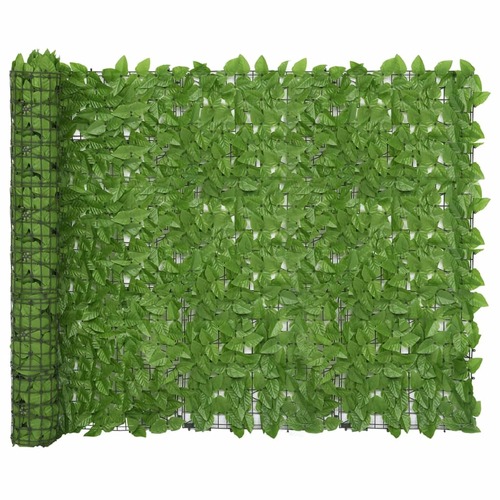 Balcony Screen with Green Leaves 500x150 cm