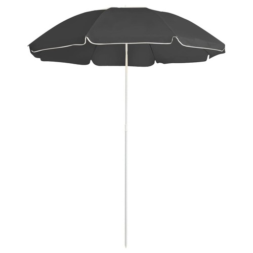 Outdoor Parasol with Steel Pole Anthracite 180 cm