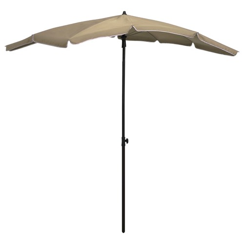 Garden Parasol with Pole 200x130 cm Taupe