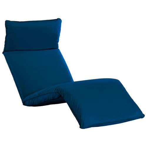 Foldable Sunlounger Oxford Fabric Navy Blue