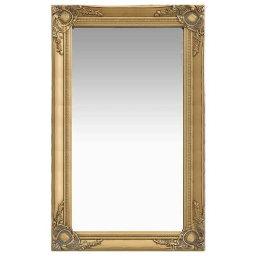 Wall Mirror Baroque Style 50x80 cm Gold