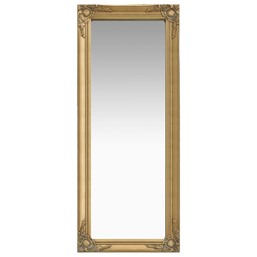 Wall Mirror Baroque Style 50x120 cm Gold