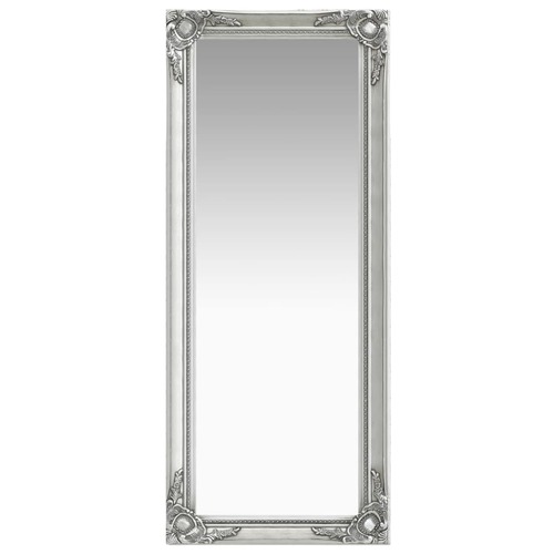 Wall Mirror Baroque Style 50x120 cm Silver