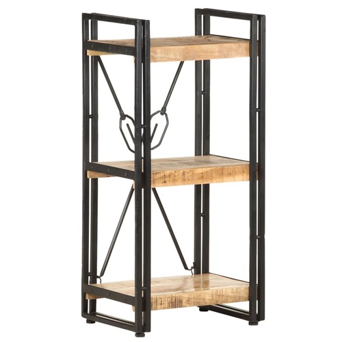 3-Tier Bookcase 40x30x80 cm Solid Mango Wood