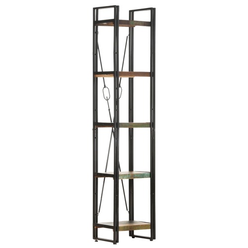 5-Tier Bookcase 40x30x180 cm Solid Reclaimed Wood