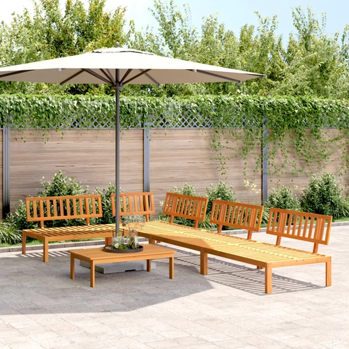 5 Piece Garden Pallet Sofa Set Solid Wood Acacia
