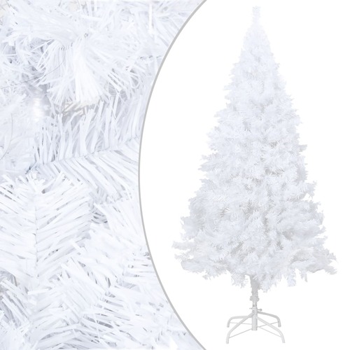 Artificial Christmas Tree with Thick Branches White 210 cm PVC