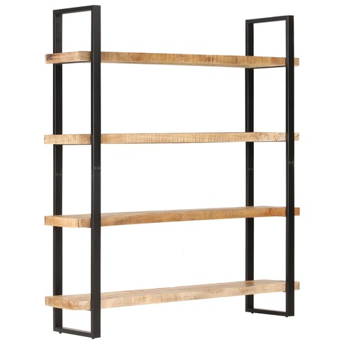 4-Tier Bookcase 160x40x180 cm Rough Mango Wood